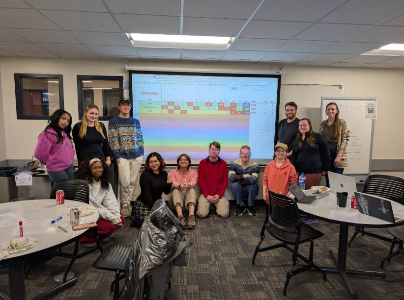 Attendees at a recent estimathon as part of Fridays at 1